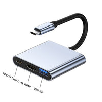 3 in 1 Type-C to 4K HD HDMI USB 3.0 Hub