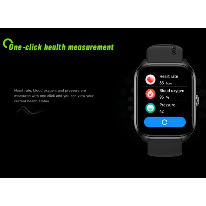 Oraimo Watch 5 Lite Smartwatch Smartwatch (OSW-804) Screen 2.01'' Android Smartwatch Health Tracker