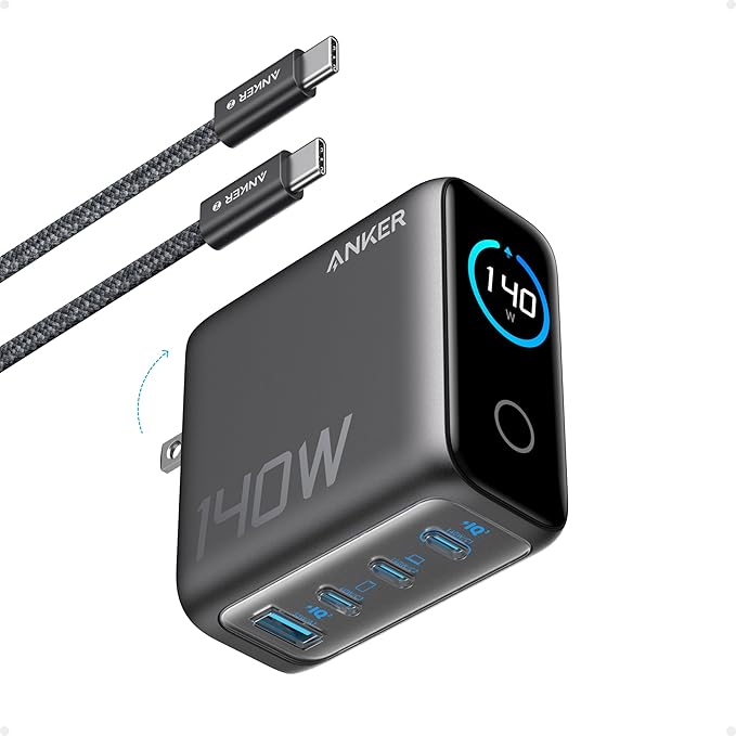 Anker 140W 4-Port GaN Charger Dark Grey - genuine Anker product photo Kenya