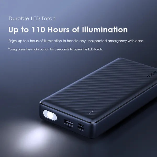 Oraimo Traveler Link 20 20000mAh 12W Power Bank – Reliable High-Capacity Portable Charger