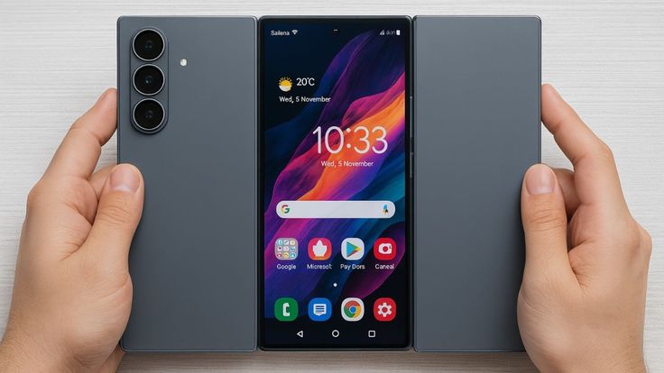 Samsung Galaxy Z TriFold sleek foldable smartphone design with premium build quality