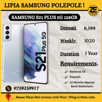 Samsung Galaxy S21 Plus 128GB 5G– 6.7" AMOLED, 8GB RAM, 128GB Storage.