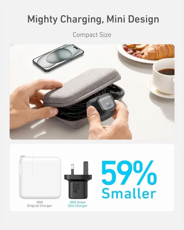 Anker 20W PD3.0 Zolo Fast Charger Adapter packaging and accessories - buy online Kenya