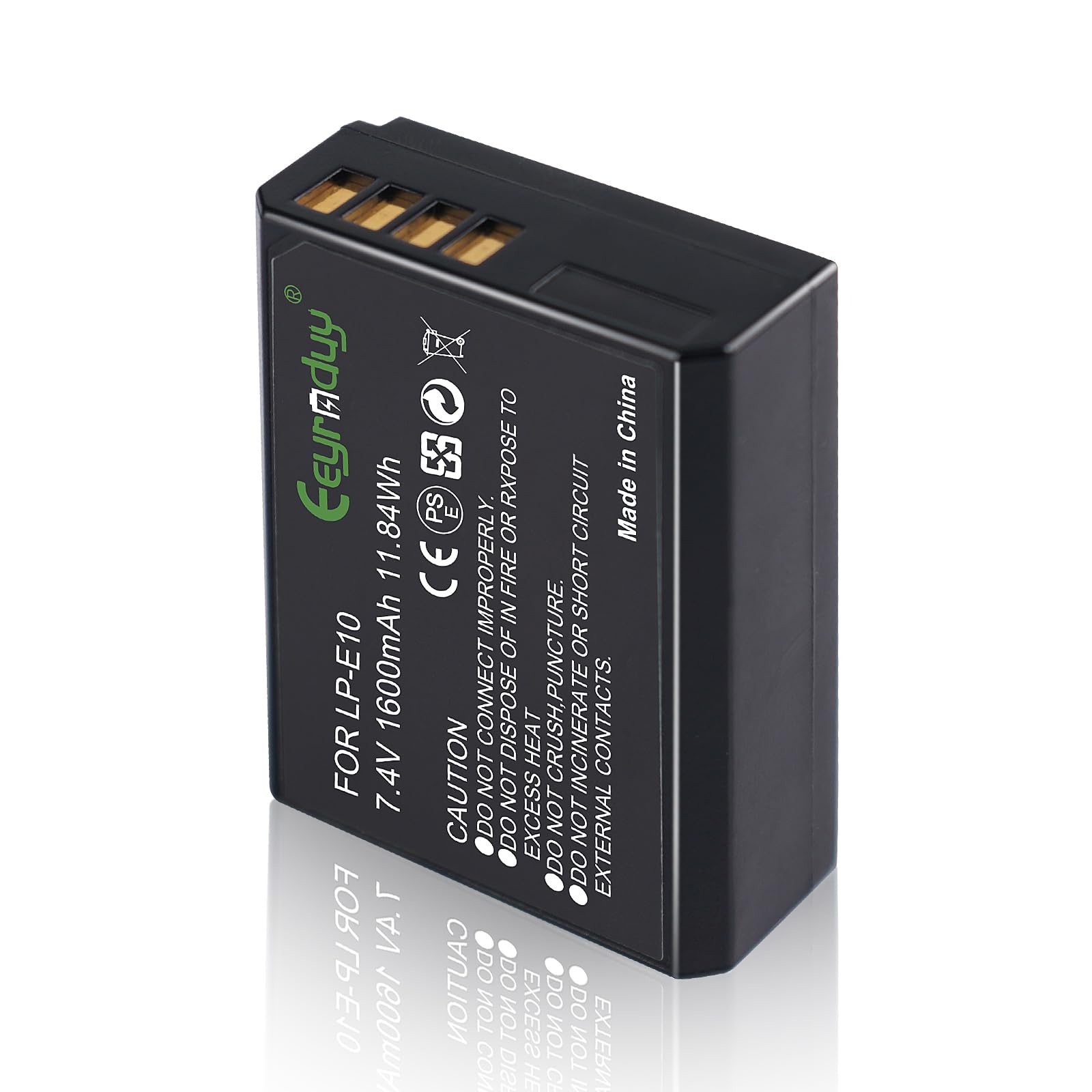 A black BM Premium LP-E10 lithium-ion battery for Canon EOS cameras.