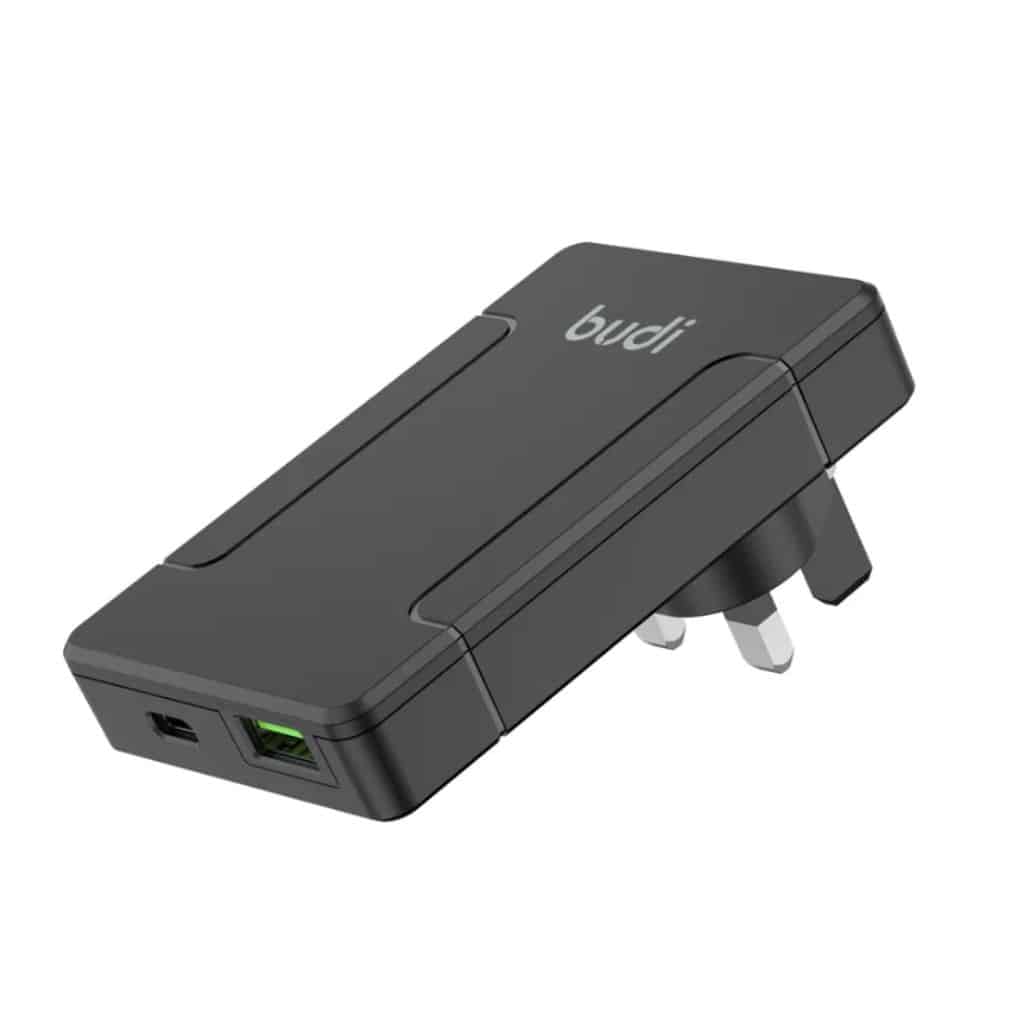 BUDI Pro 65W Quick Charger AC337B GAN2 with dual USB-C and USB-A ports