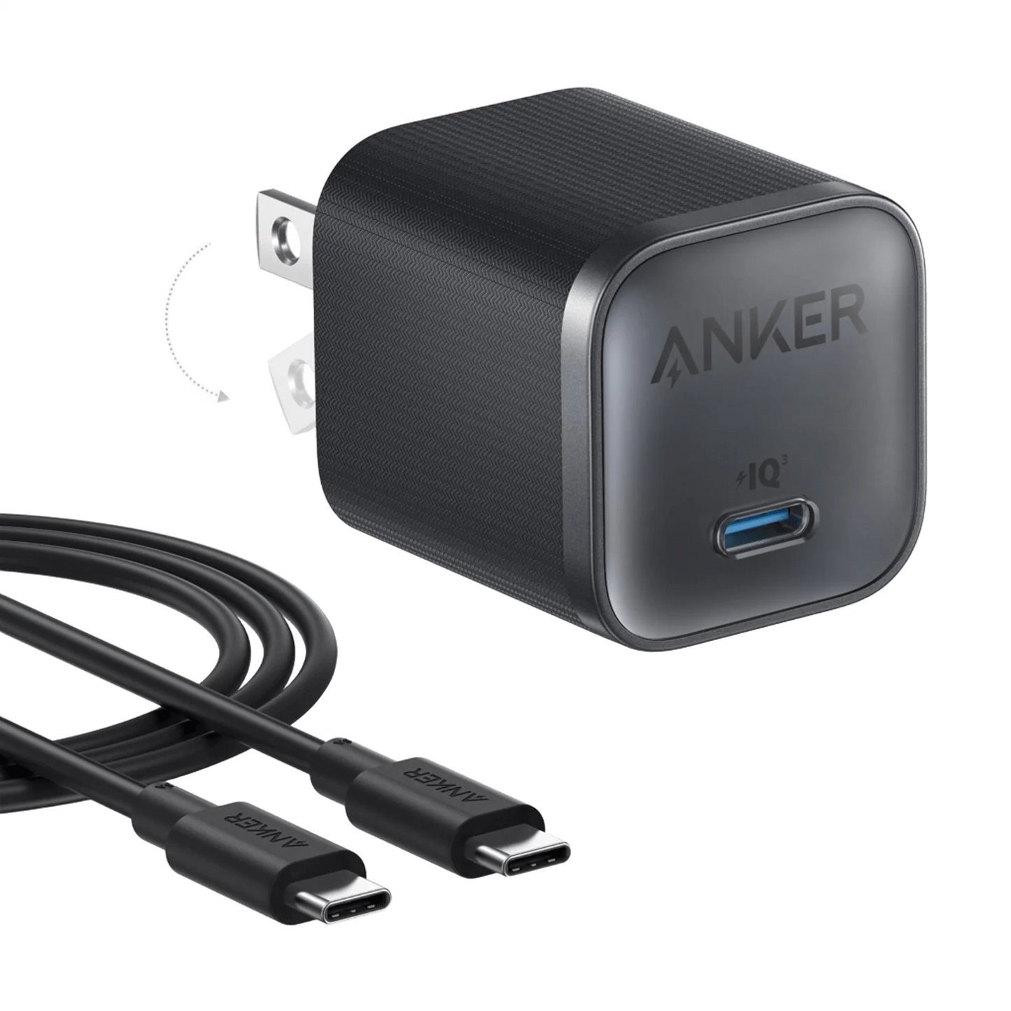 Anker Nano Charger 45W with USB-C Cable Black - genuine Anker product photo Kenya