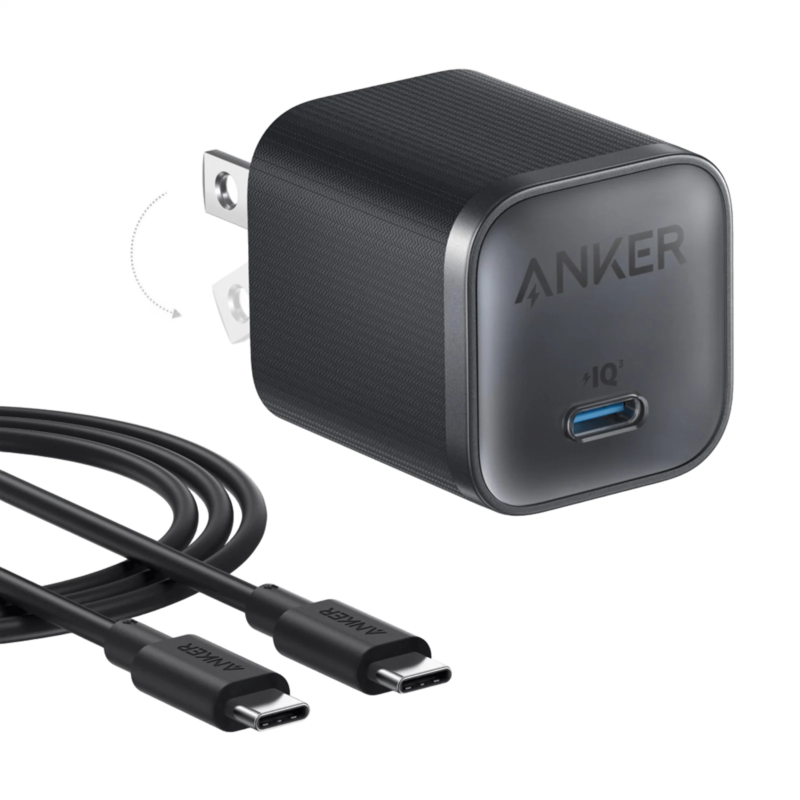 Anker Nano Charger 45W with USB-C Cable Black - genuine Anker product photo Kenya