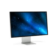 Side angle of Apple Studio Display showcasing slim premium design