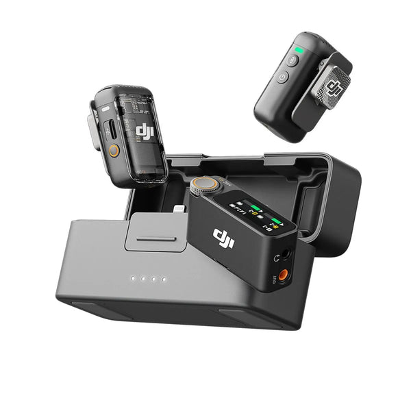DJI Mic 3 wireless microphone system with charging case