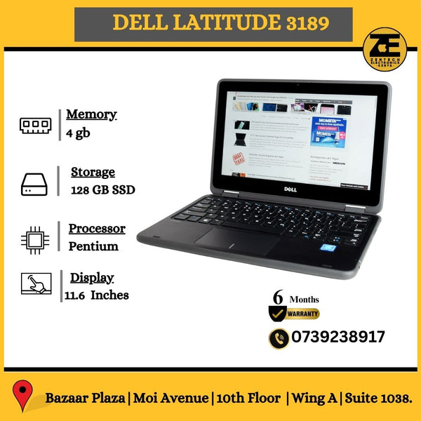 Dell Latitude 3189 convertible 2-in-1 laptop front view