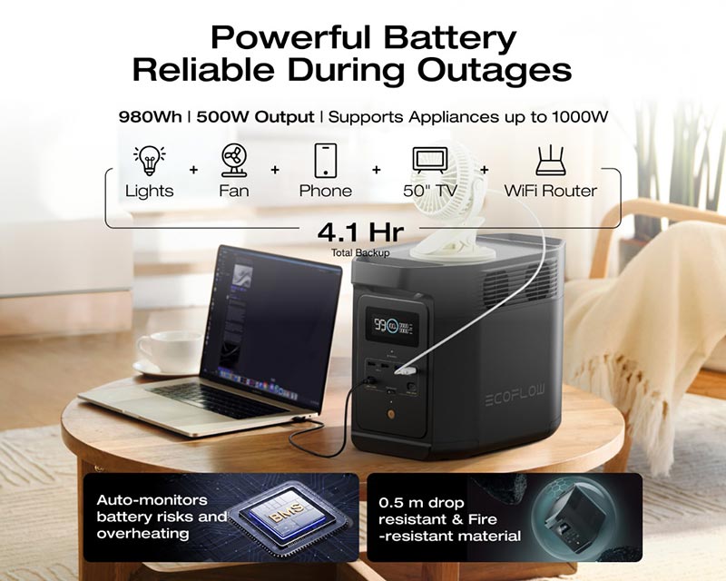 Ecoflow Portable Power Station EFE980-UK packaging and accessories - buy online Kenya