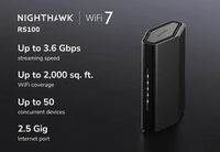 Netgear Nighthawk RS100 WiFi 7 Router packaging and accessories - buy online Kenya