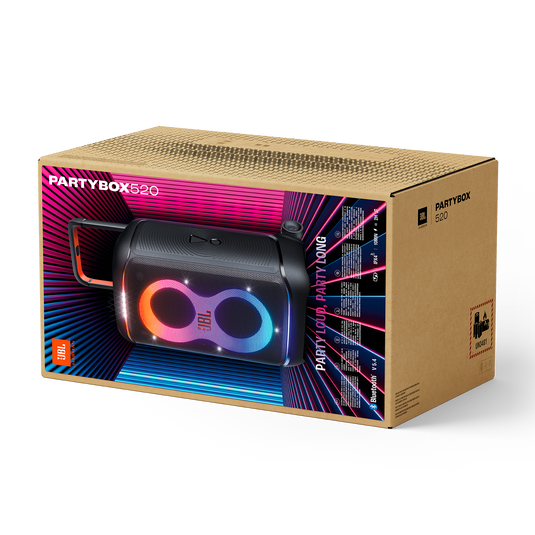 JBL PartyBox 520 portable Bluetooth speaker with LED lights