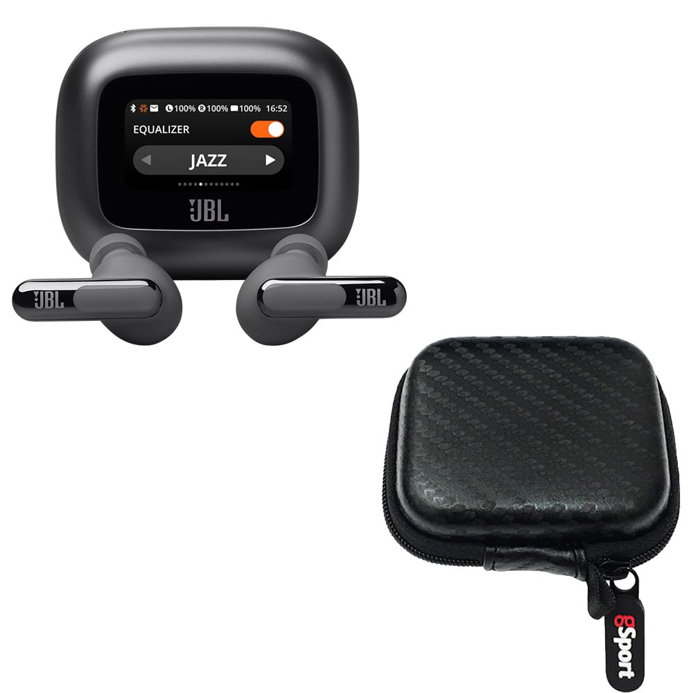 JBL Live Beam 3 true wireless earbuds with smart display charging case