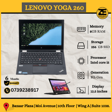 Lenovo Yoga 260 X360 Core i5 7th Gen | 12.5" Touch Screen - Price in Kenya. in Kenya by zentechelectronic | Zentech