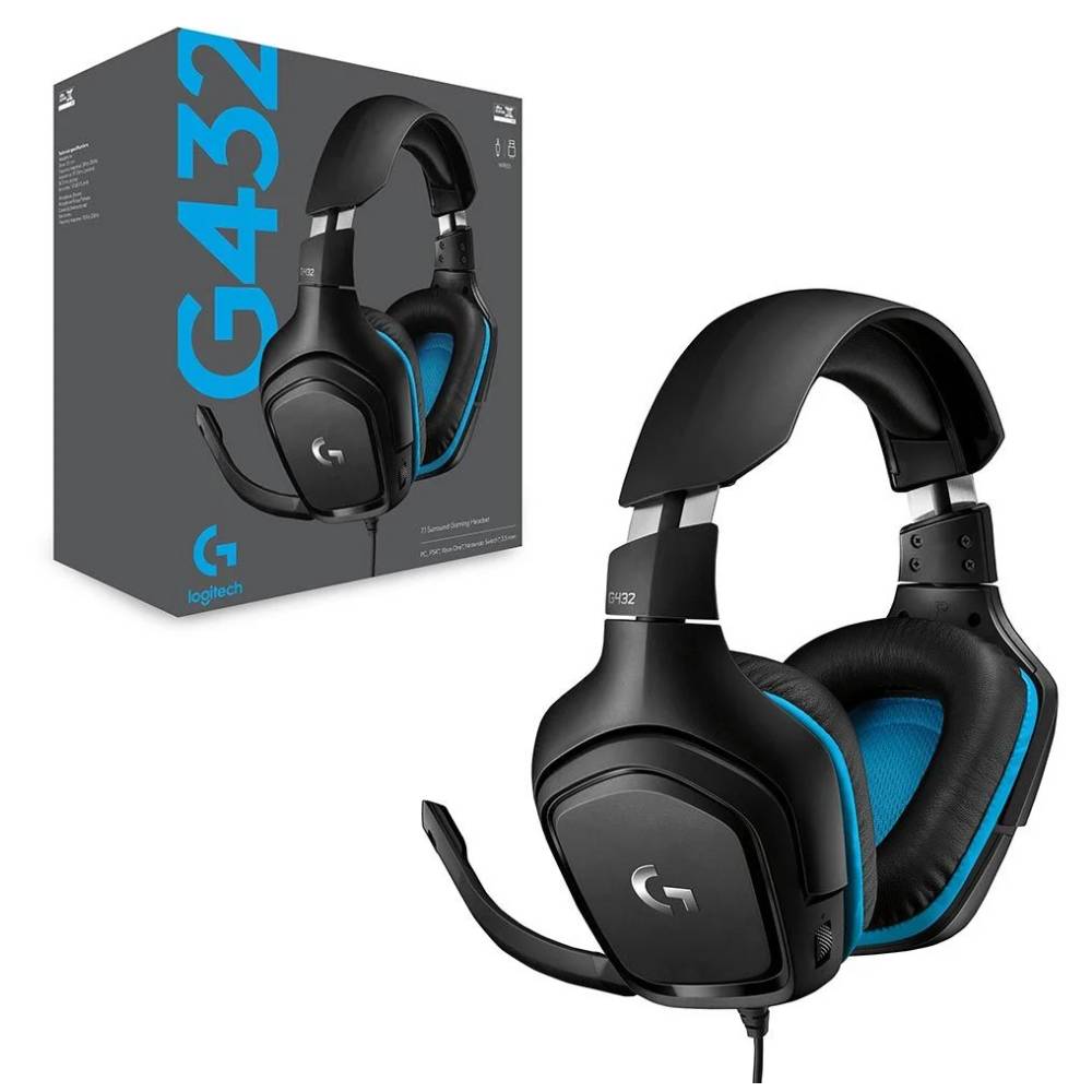 "Logitech G432 gaming headset with 50mm drivers – Wired headset for immersive gameplay"