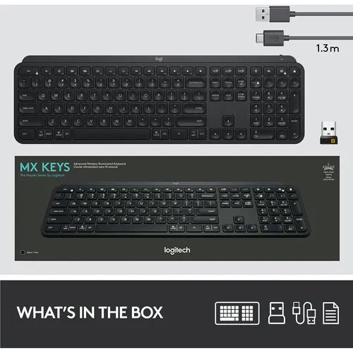 Logitech MX Keys Plus Advanced Bluetooth Illuminated Keyboard with Palm Rest-Price in Kenya.
