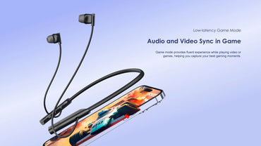 Close-up of Oraimo OEB 311 showing dual EQ and control buttons