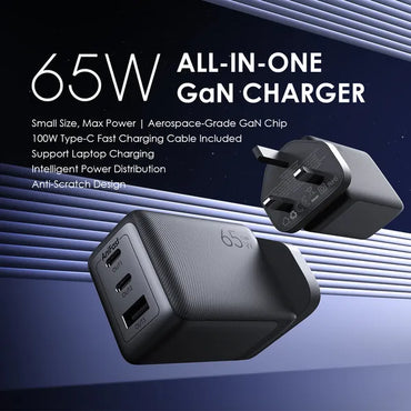 Oraimo 65W GaN Fast Charger with 100W USB-C Cable