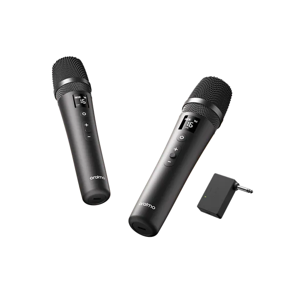 Oraimo VoxMic wireless dual microphone with LED status display