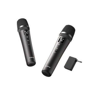 Oraimo VoxMic wireless dual microphone with LED status display