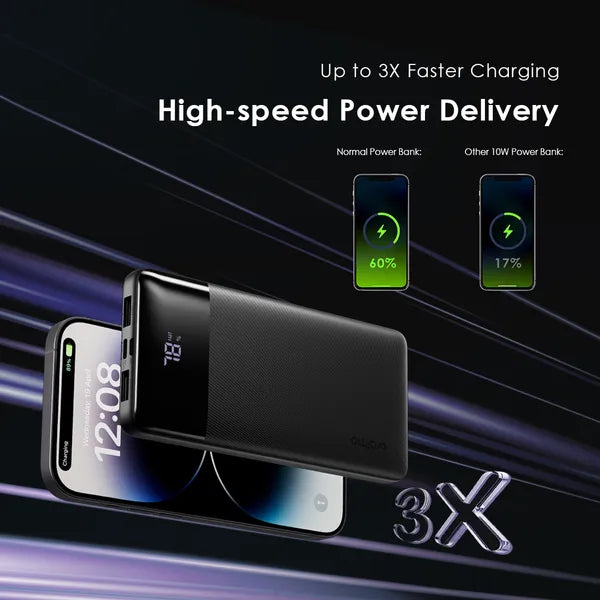 Oraimo Toast 22.5 Byte OPB-7100Q 10,000mAh 22.5W Power Bank – Fast Charging with LED Digital Display