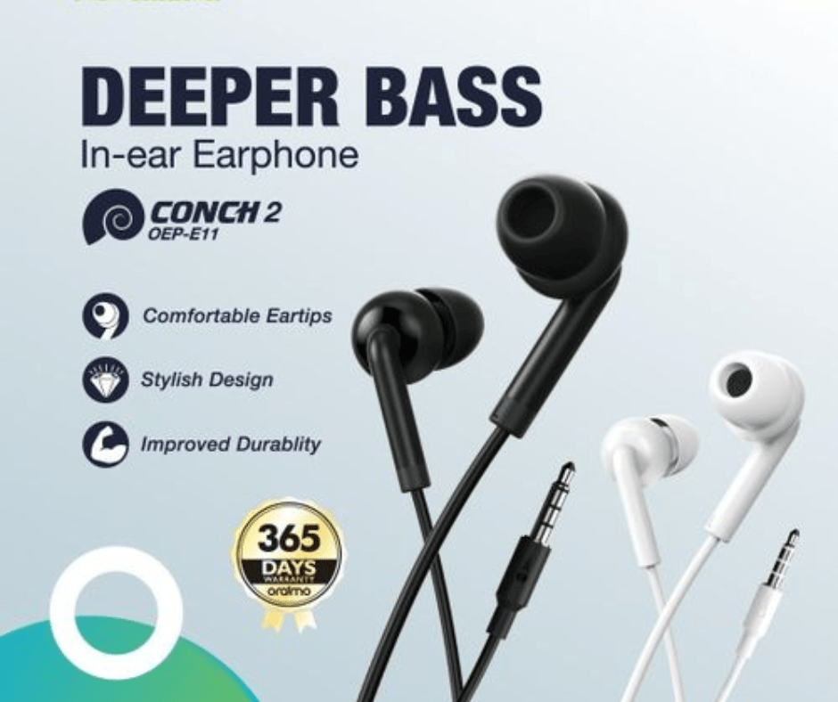 Oraimo Conch 2 Deeper Bass In Ear Earphone