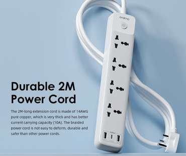 Oraimo PowerHub Smart Fast Charging 4 AC Outlets 2 USB Ports in Kenya by zentechelectronic | Zentech