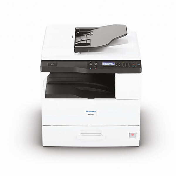 Ricoh M2701 MFP Printer, a multi-functional printer with scanning and copying features, in a white color.