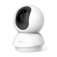 Close-up of TP-Link TL-TAPO C200 lens and status LED showing 1080P night vision for Nairobi surveillance