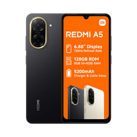 Redmi A5 smartphone front display showing home screen