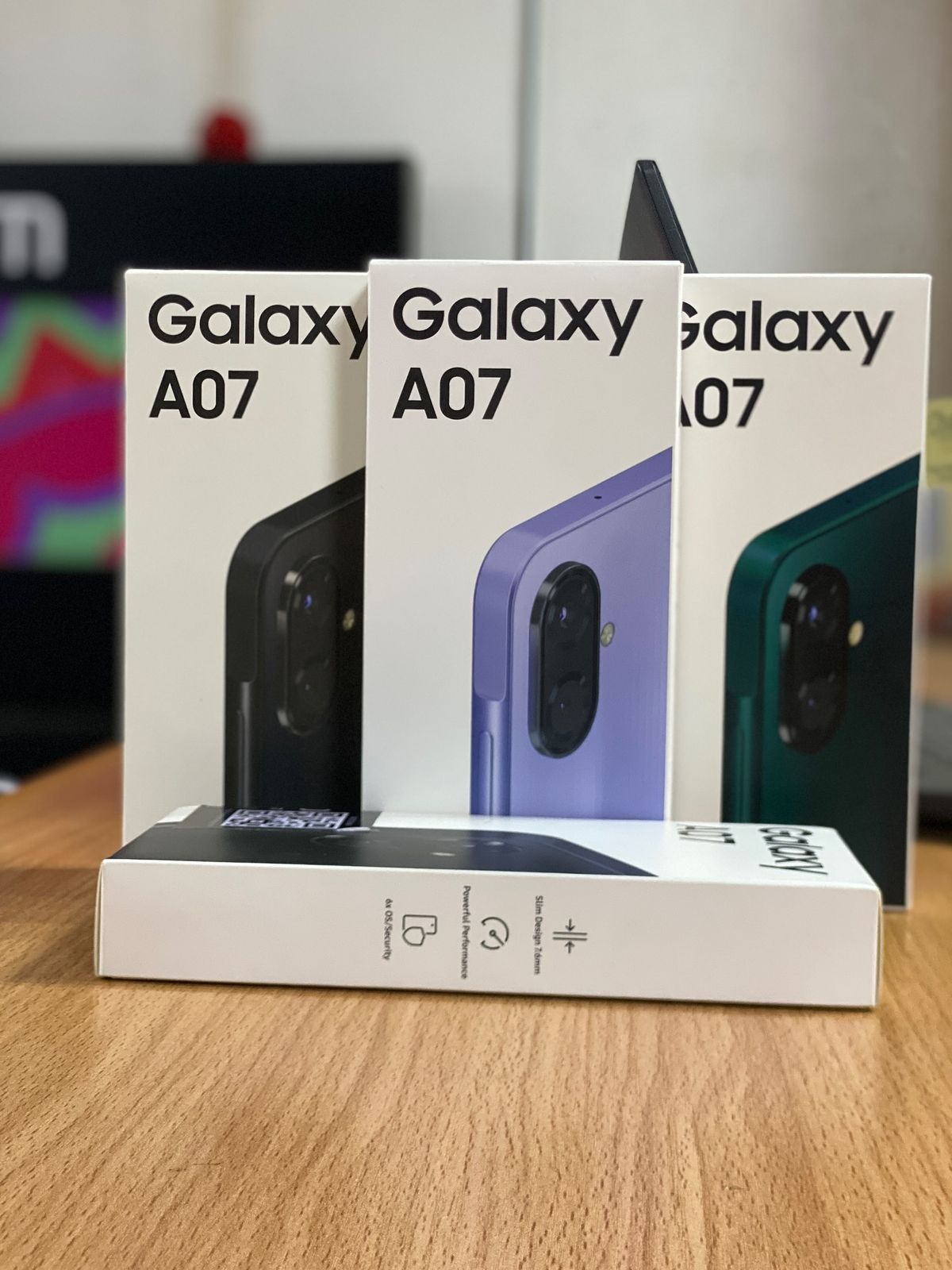 Samsung Galaxy A07 front and back design with modern camera setup
