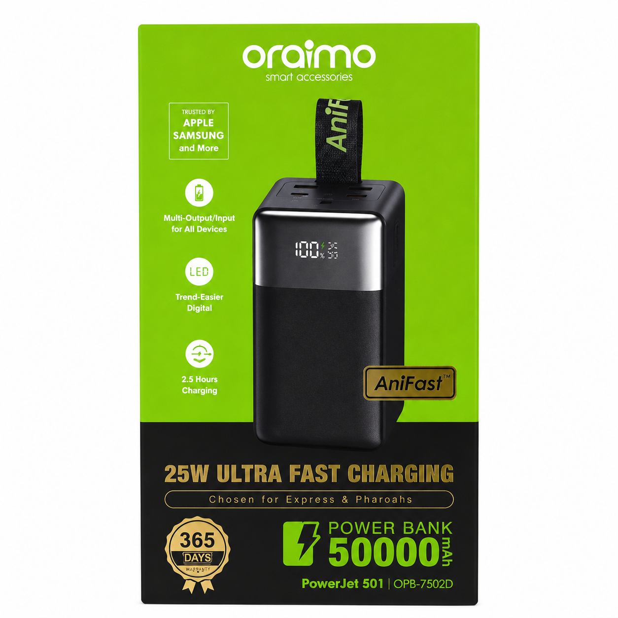 Oraimo PowerJet 501 50000mAh 85W Fast Charging Power Bank