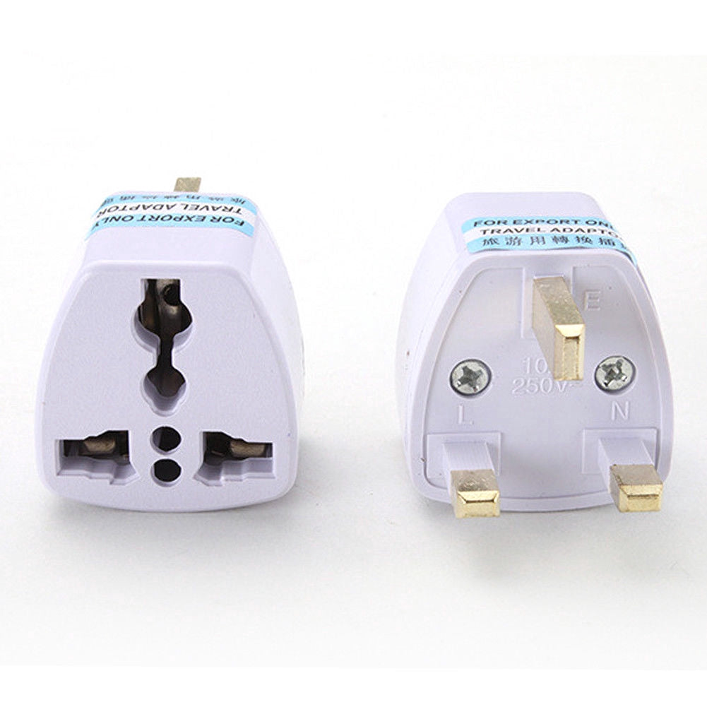 Square pin to Round pin Multi plug Socket Universal Adapter – Zentech ...