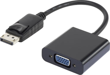 DisplayPort to VGA adapter close-up connect