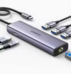 UGREEN 6 IN 1 USB C HUB ADAPTER packaging and accessories - buy online Kenya