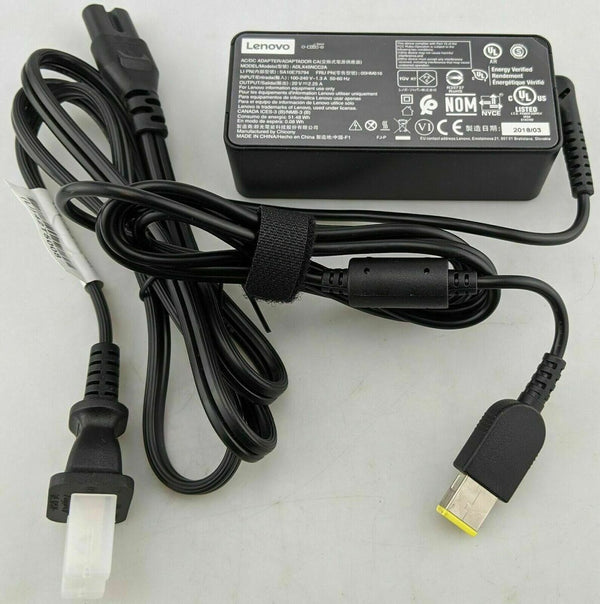 Lenovo ThinkPad 20V 3.25A USB-pin laptop charger with cable