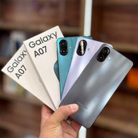 Samsung Galaxy A07 smartphone with large HD+ display and long-lasting battery