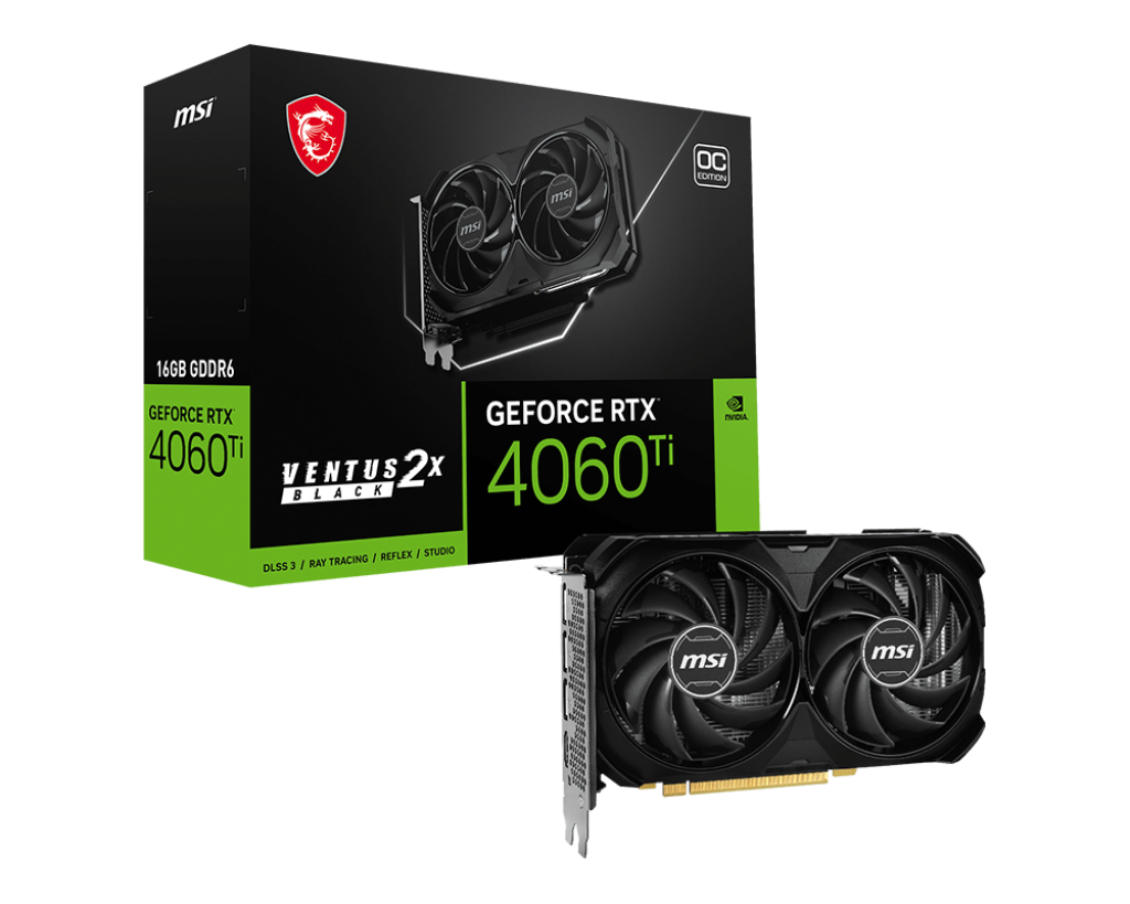 Close-up of RTX 4060 Ti VENTUS Gaming Setup