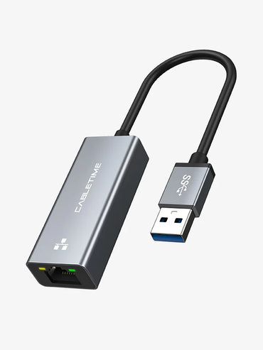 Gigabit USB to Ethernet adapter for wired networking