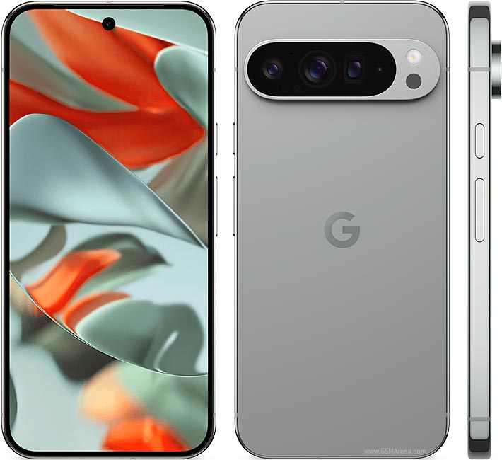 Pixel 9 Pro XL rear camera bar close-up, front-view closeup