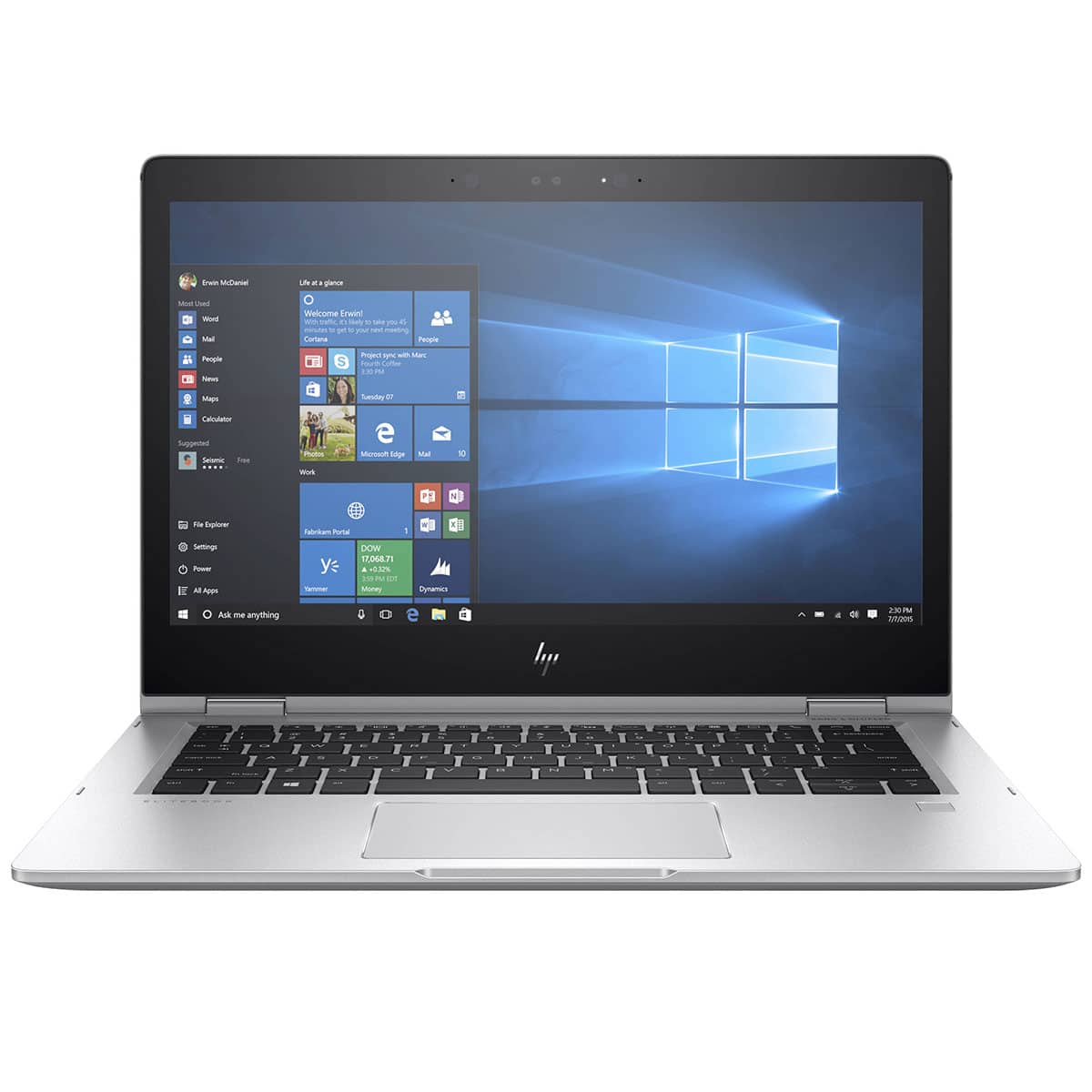 HP EliteBook x360 1030 G2 13.3-inch FHD touchscreen open view