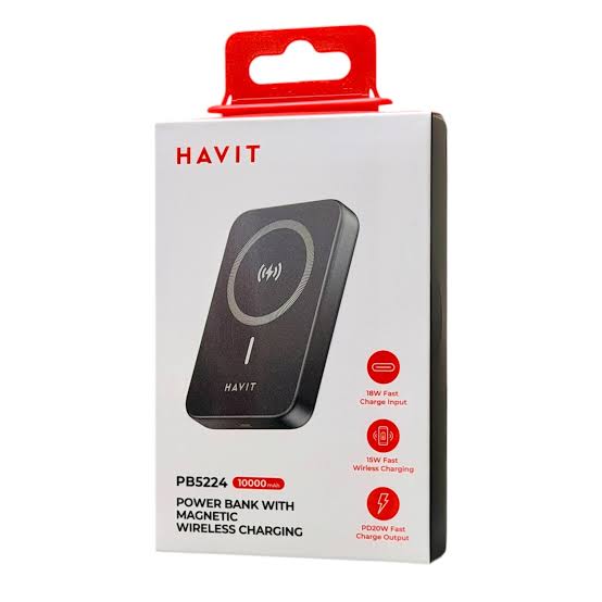 Havit 10000mAh 20W Magnetic Wireless Charging Power Bank - genuine Havit product photo Kenya