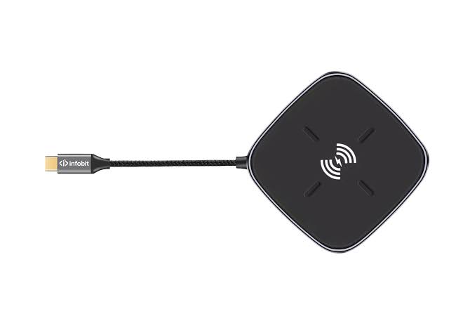 Infobit USB Type-C Hub 9-in-1 with Wireless Charging packaging and accessories - buy online Kenya