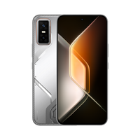 Infinix GT 30 Pro in Blade White silver, back and front view