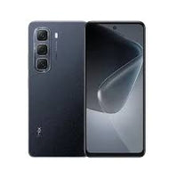Infinix Hot 60i in Sleek Black, small back and front product shot