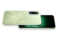 Infinix Hot 70 in mint green, back and front view with the 50MP camera island