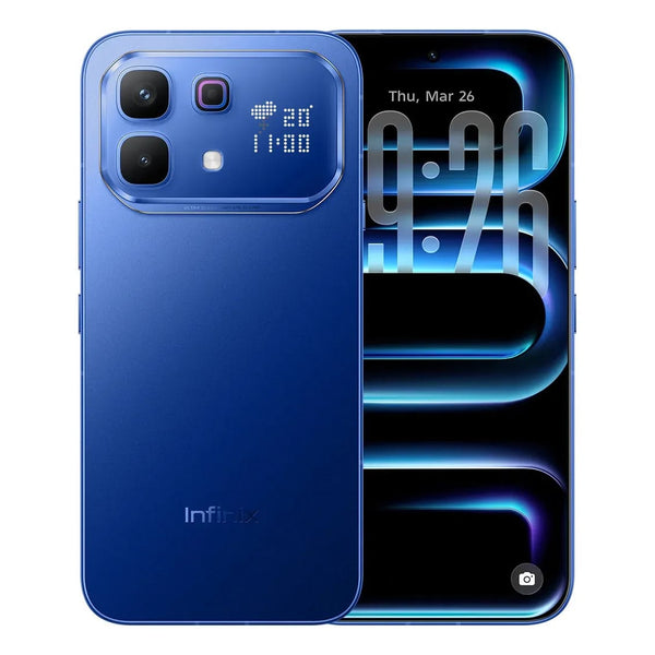 Infinix Note 60 Pro 8GB+256GB 5G in blue, back and front view, at Zentech Electronics Kenya