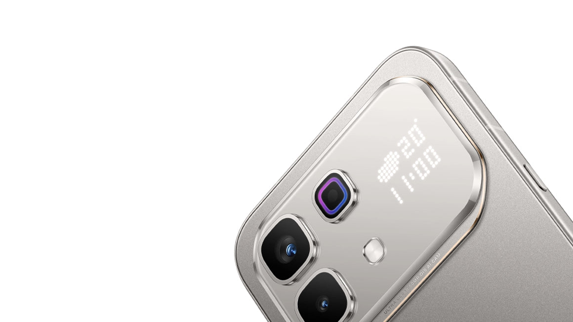 Infinix Note 60 Pro camera module close-up with the Active Matrix Display