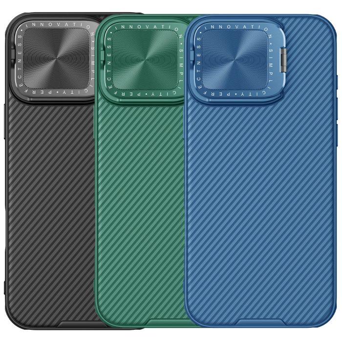 iPhone CamShield Pro case sliding camera cover black,green an blue